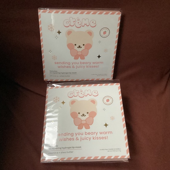 Creme Repairing Hydrogel Lip Mask Strawberry Flavored Bundle New - Picture 2 of 7